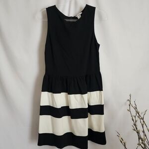 Bar III Black and White Striped Sleeveless Dress